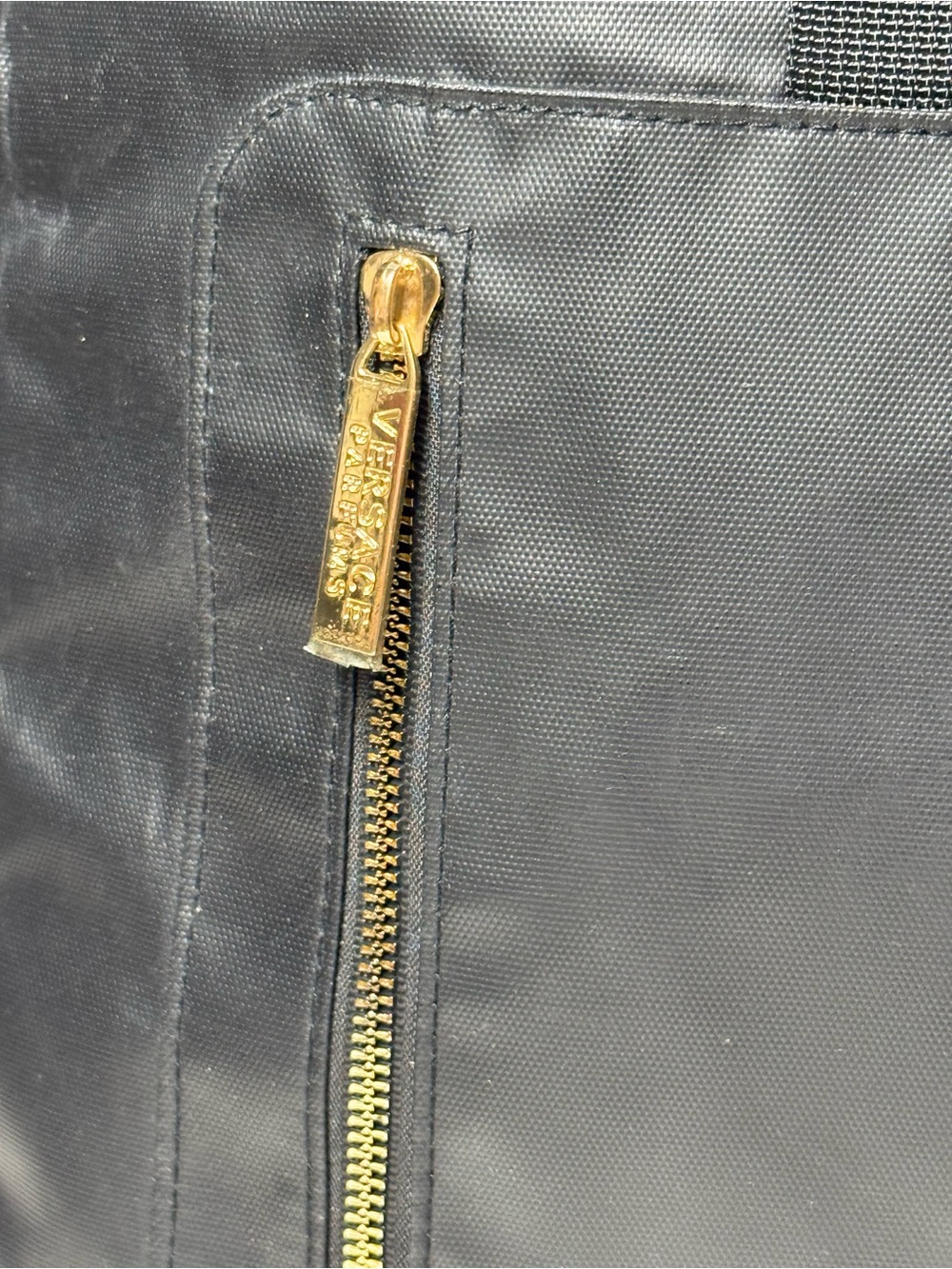 Versace Parfums Black Nylon Backpack with Gold Trim - Picture 8 of 10